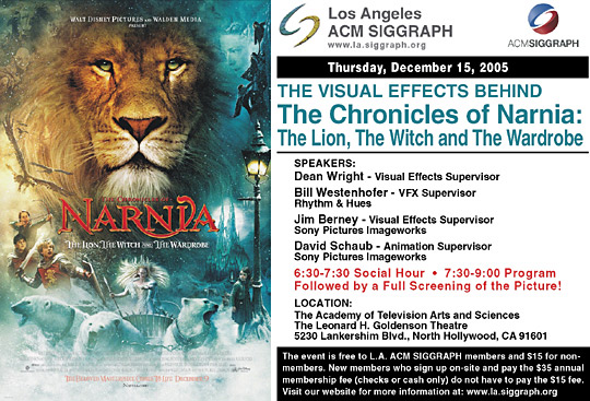 The Visual Effects Behind "The Chronicles of Narnia" postcard