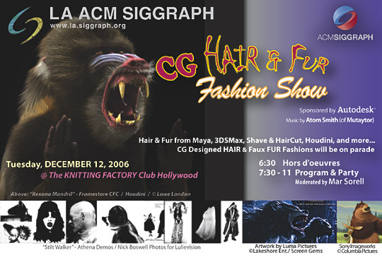 CG Hair & Fur Fashion Show postcard