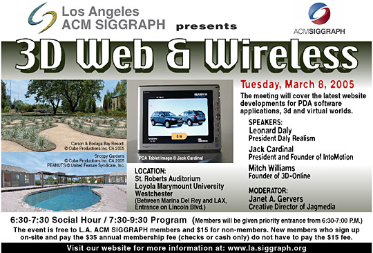 3D Web & Wireless postcard