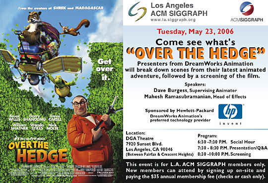 Come See What's "Over the Hedge" postcard