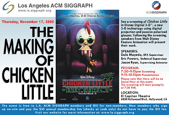 The Making of "Chicken Little" postcard